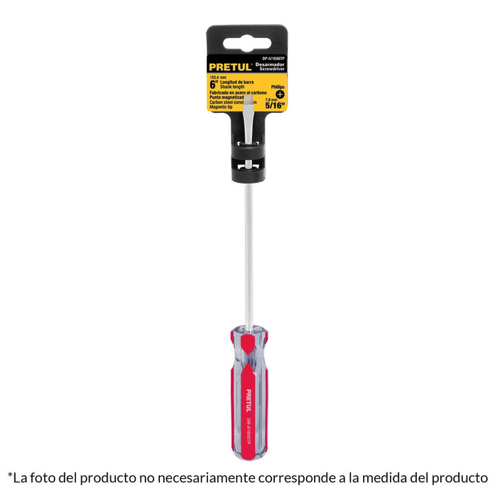 Desarmador plano 3/16 x 3" mango PVC Pretul - Mundo Tool 