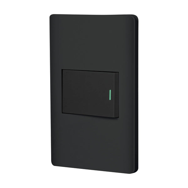 Volteck PA-APSE15-ELN, Placa armada negra 1 interruptor de 3 vías línea Lisboa - Mundo Tool 