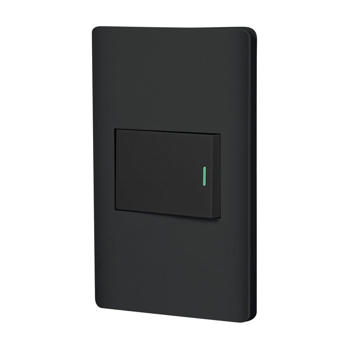 Volteck PA-APSE15-ELN, Placa armada negra 1 interruptor de 3 vías línea Lisboa - Mundo Tool 