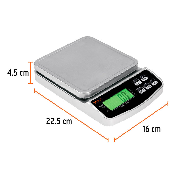 Báscula digital de precisión, 3kg, Truper - Mundo Tool 