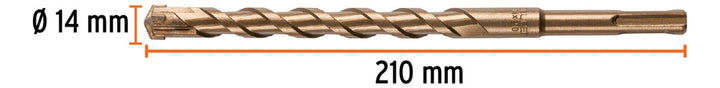 Broca Sds Plus 14x210 Mm - Mundo Tool 