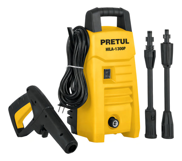 Hidrolavadora Eléctrica Pretul Hila-1300p 26014 Amarilla/negro De 1200w Con 1300psi De Presión Máxima 127v - 60hz - Mundo Tool 