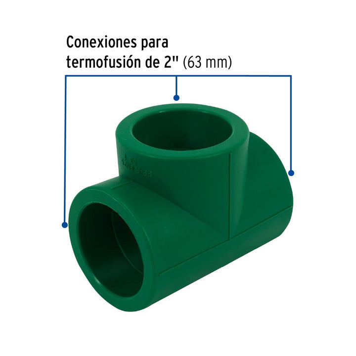 Tee De Ppr Sencilla 2' 63mm Foset - Mundo Tool 