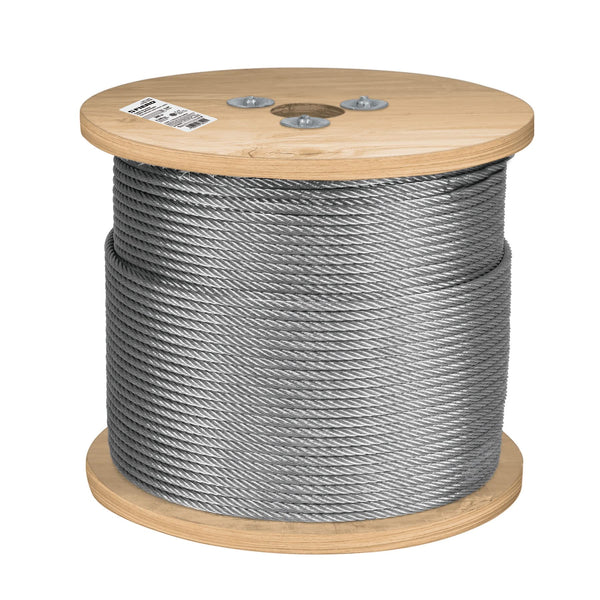 Fiero CAB-1/4R3 Cable de acero rígido 1/4″, 300 m, color, Carrete de 300 m, pack of/paquete de 1 - Mundo Tool 