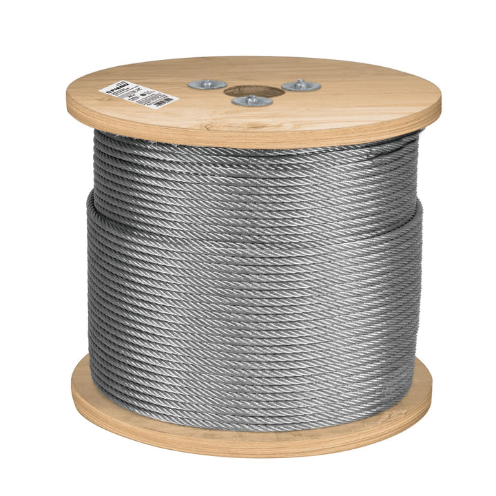 Fiero CAB-1/4R3 Cable de acero rígido 1/4″, 300 m, color, Carrete de 300 m, pack of/paquete de 1 - Mundo Tool 