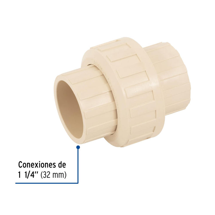 Tuerca unión lisa de CPVC 1-1/4' Foset - Mundo Tool 