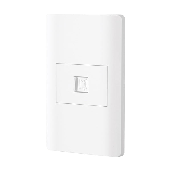 Volteck PA-TE-LB, Placa armada blanca 1 toma para teléfono línea Lisboa - Mundo Tool 