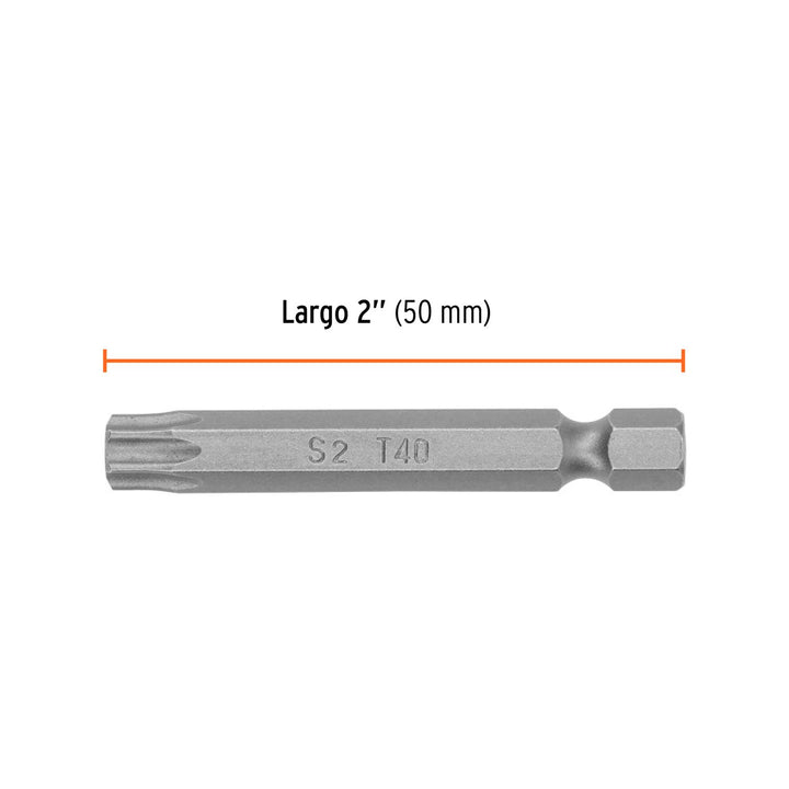 Estuche con 5 puntas torx T40 con seguro largo 2", Expert - Mundo Tool 