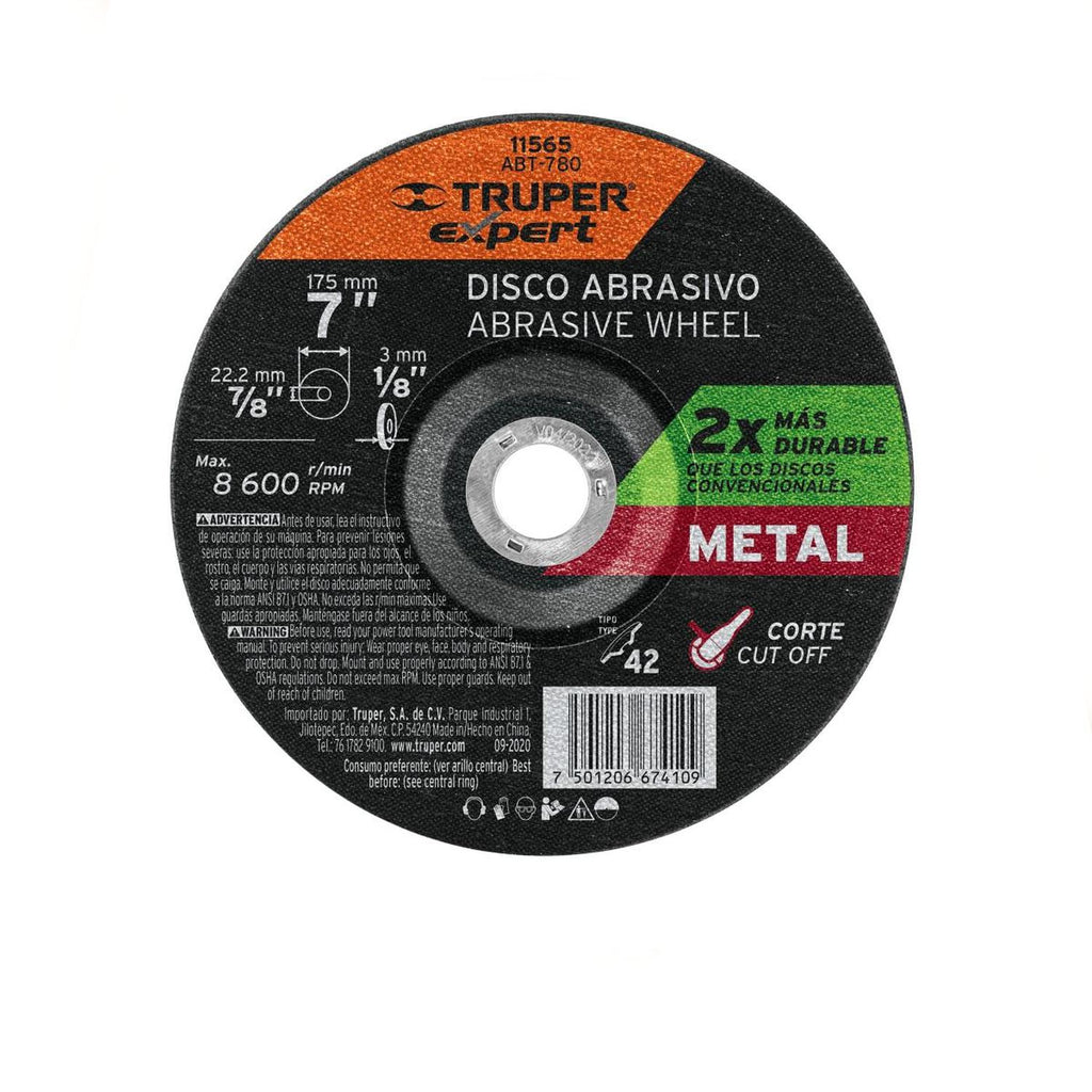 Disco p/corte metale, tipo42 - Mundo Tool 