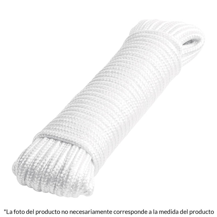 Piola de poliéster diamante de 4 mm x 30 m blanca, Fiero - Mundo Tool 