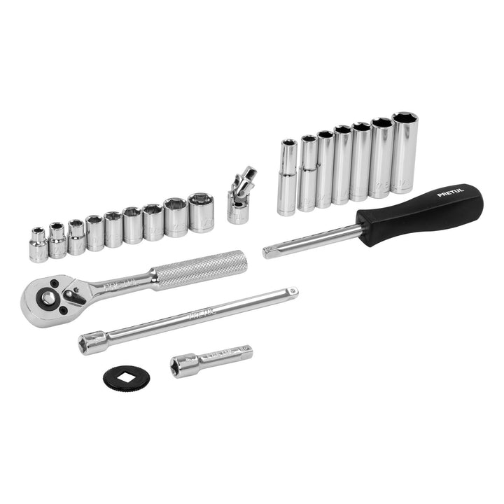 Juego de 22 herramientas 1/4" mm para mecánico, Pretul - Mundo Tool 