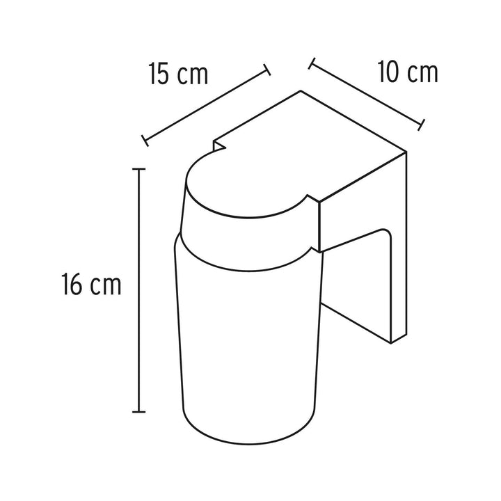 Arbotante de pared tipo vaso, lámpara no incluida - Mundo Tool 