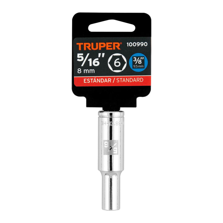Dado largo de 5/16", 6 puntas, cuadro 3/8", Truper - Mundo Tool 