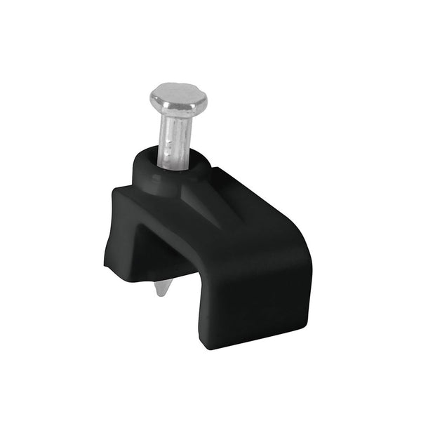Volteck GPL-10N, Bolsa con 20 grapas negras de 6 x 9.5 mm para cable plano - Mundo Tool 