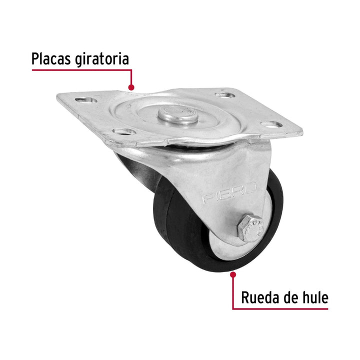 Rodaja hule 2-1/2', 35 mm con balero Fiero - Mundo Tool 