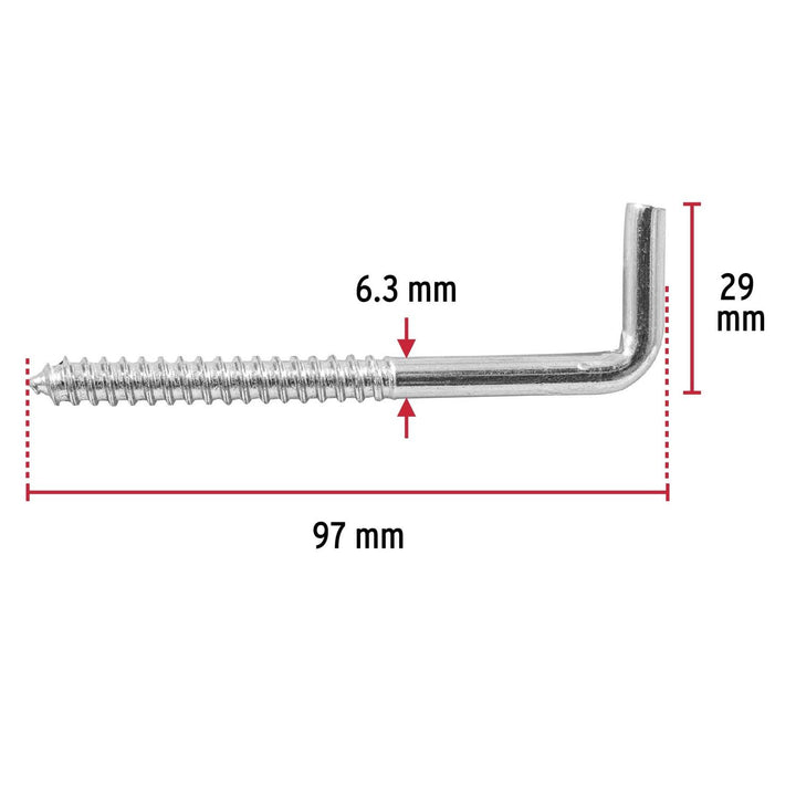 Alcayata Roscada 23 X 110 Mm Fiero - Mundo Tool 