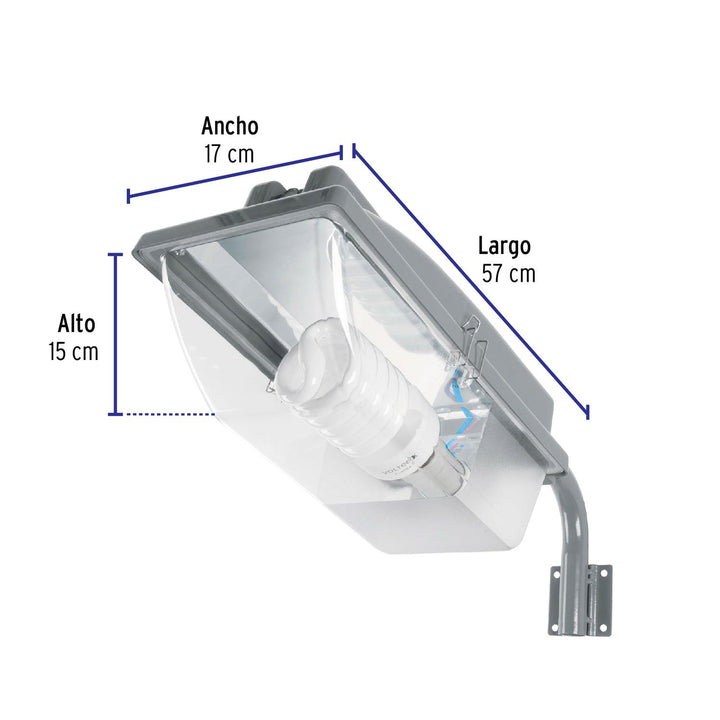 Luminario suburbano de ABS 45 W sensor de luz, con lámpara - Mundo Tool 