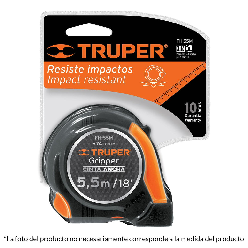 Flexómetro Gripper Contra Impacto 8 M Cinta 1 Truper - Mundo Tool 
