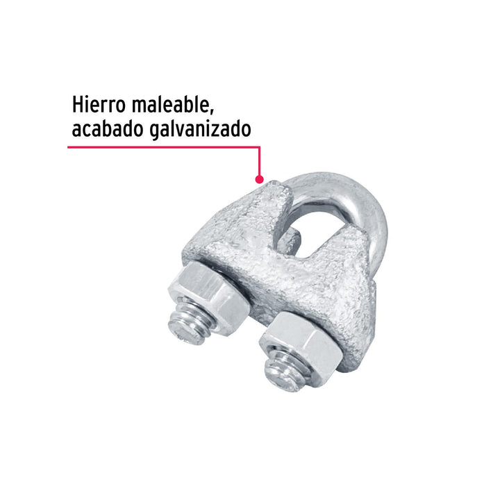 Nudo Para Cable De 1/8' Tarjeta Con 2 Pzas Fiero - Mundo Tool 