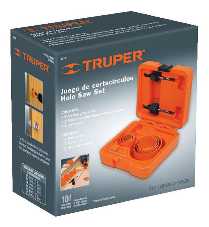 juego de Sierras Cortacírculos 8piezas Para Madera En Truper - Mundo Tool 