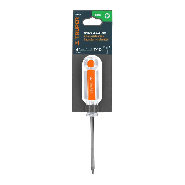 Desarmador punta Torx T 10 mango de acetato Truper - Mundo Tool 