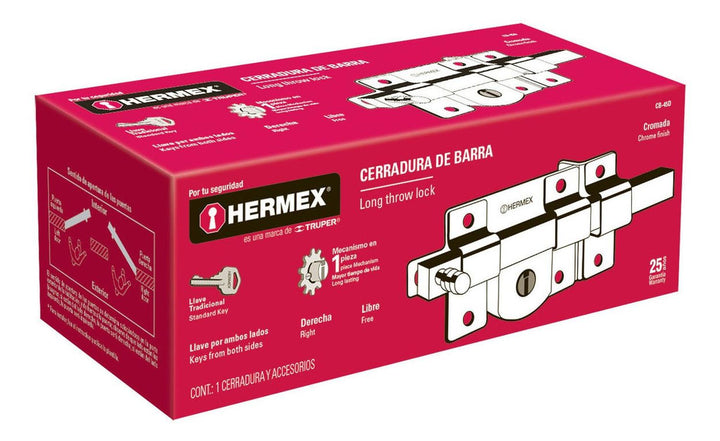 Cerradura De Barra Libre Derecha Hermex - Mundo Tool 