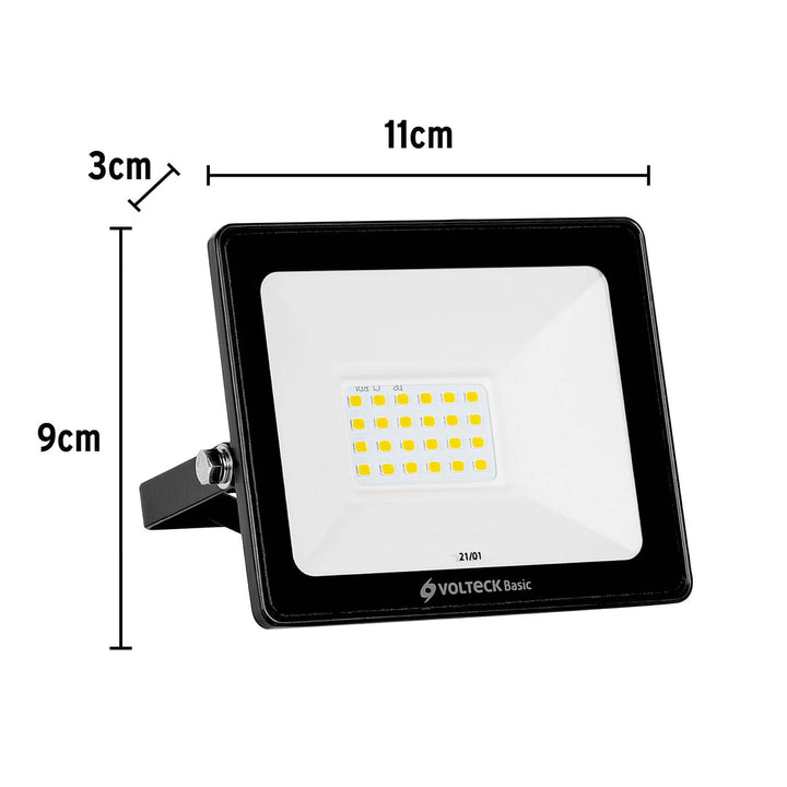 Reflector ultra delgado LED, 20 W, luz cálida,Volteck Basic - Mundo Tool 