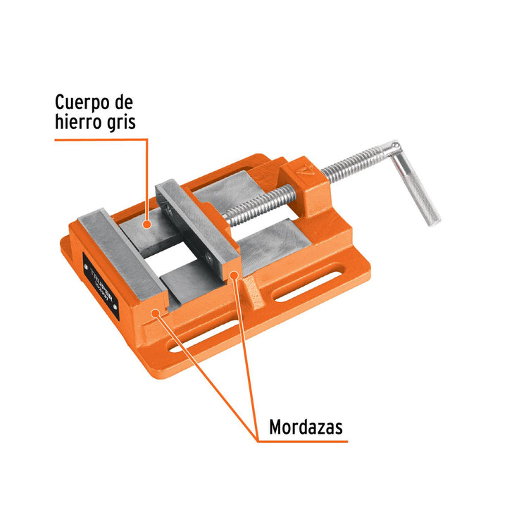 Prensa morsa plana 100 mm, Truper - Mundo Tool 