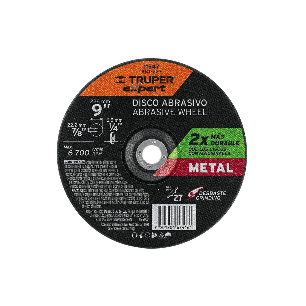 Disco Desbaste Metal Tipo 27 Diámetro - Mundo Tool 