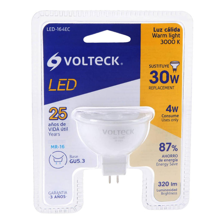 Lámpara De Led Mr16 127v 4 W Luz Cálida Volteck - Mundo Tool 