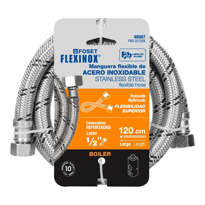 Manguera para boiler 1/2x1/2'X 120cm Foset - Mundo Tool 