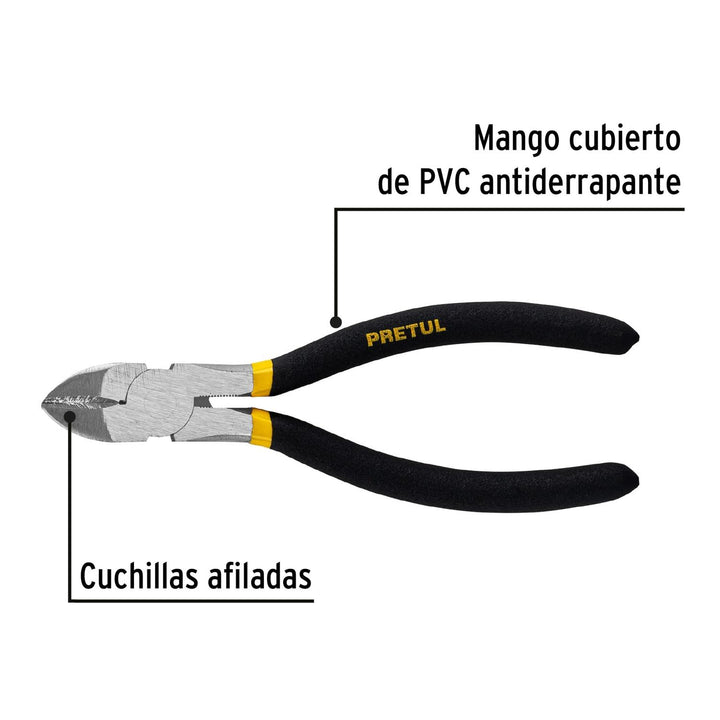 Pinza De Corte Diagonal 6' Pretul - Mundo Tool 