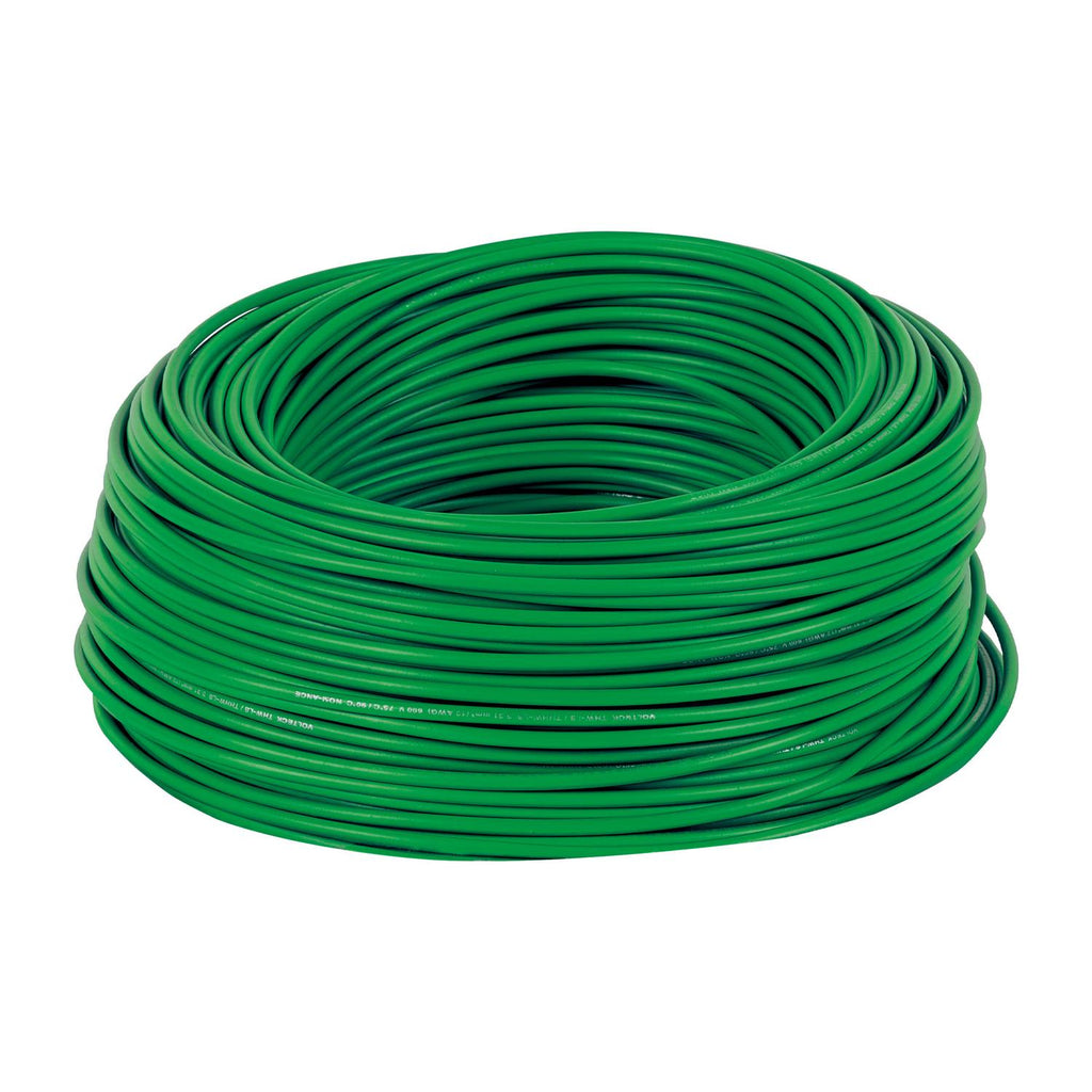 Rollo de 100 m de cable THHW-LS 12 AWG verde, Volteck - Mundo Tool 