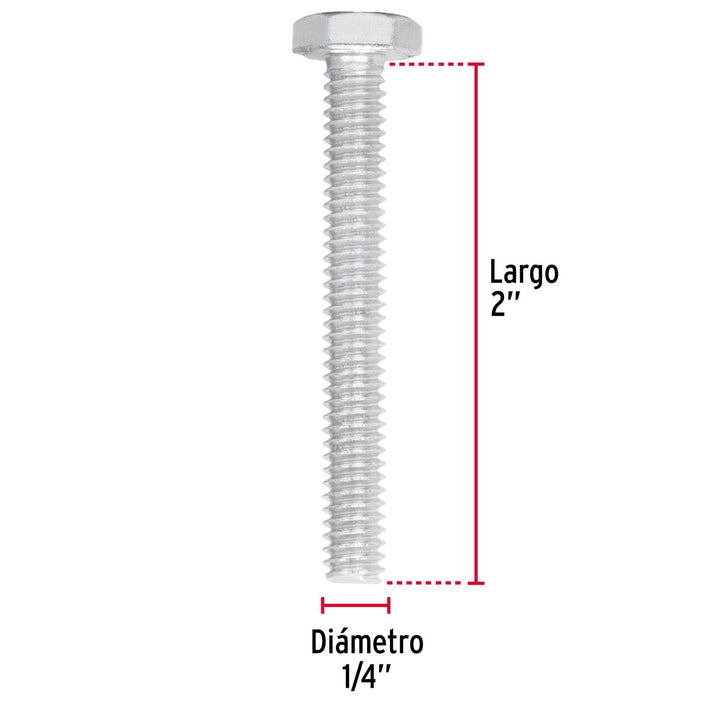 Tornillo Tipo Máquina 1/4x2' 60 Pzas Fiero - Mundo Tool 