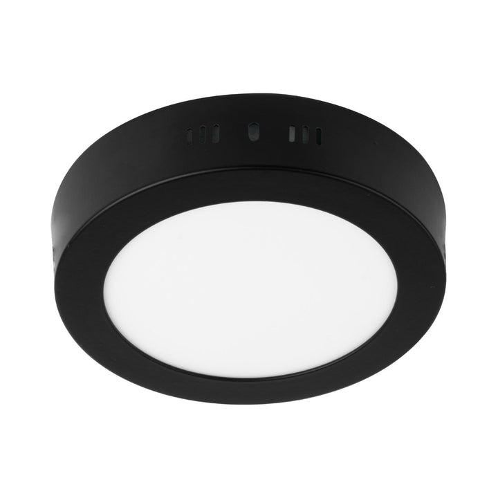 Luminario de LED 6 W redondo tipo plafón luz de día, negro - Mundo Tool 