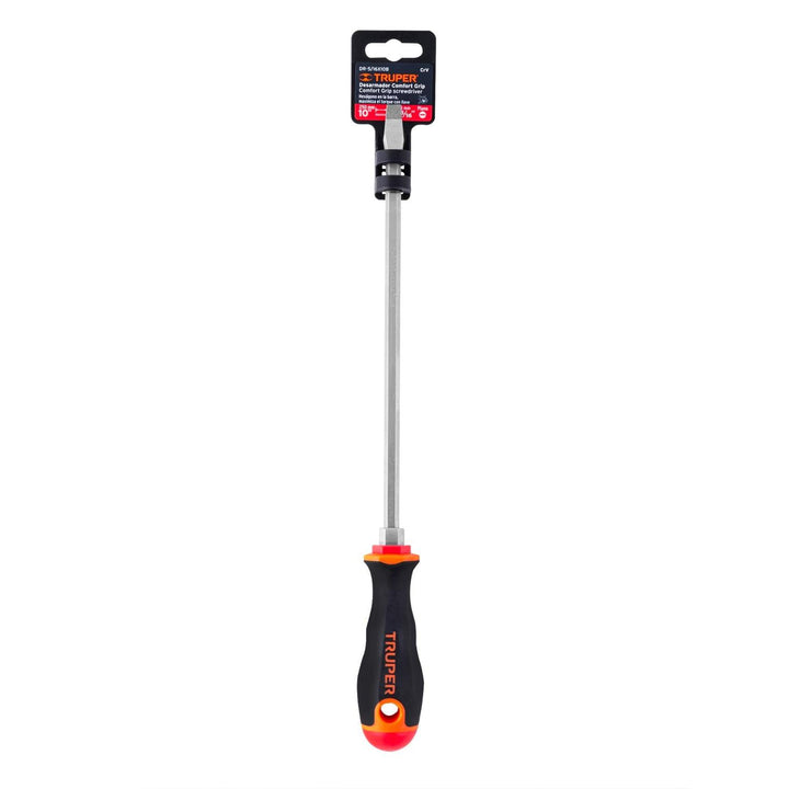 Desarmador plano 5/16" x 10" mango Comfort Grip, Truper - Mundo Tool 