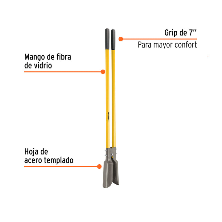 Cavador mangos de fibra de vidrio 45', Truper - Mundo Tool 