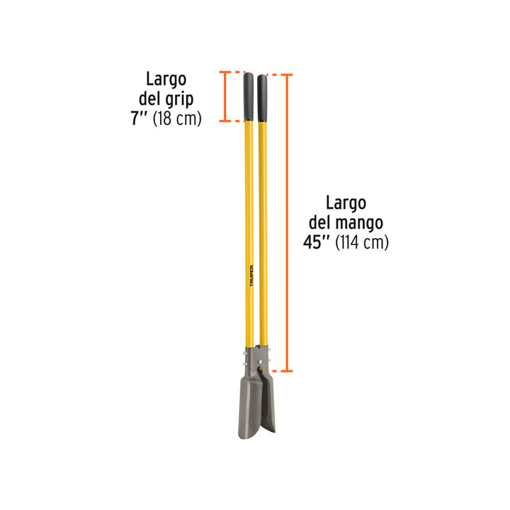 Cavador mangos de fibra de vidrio 45', Truper - Mundo Tool 