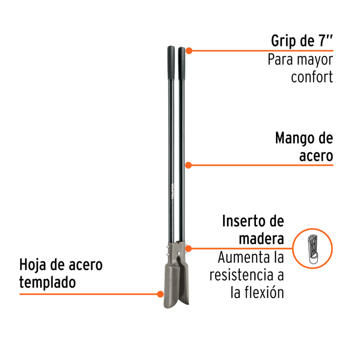 Cavador mangos de acero 45', Truper - Mundo Tool 