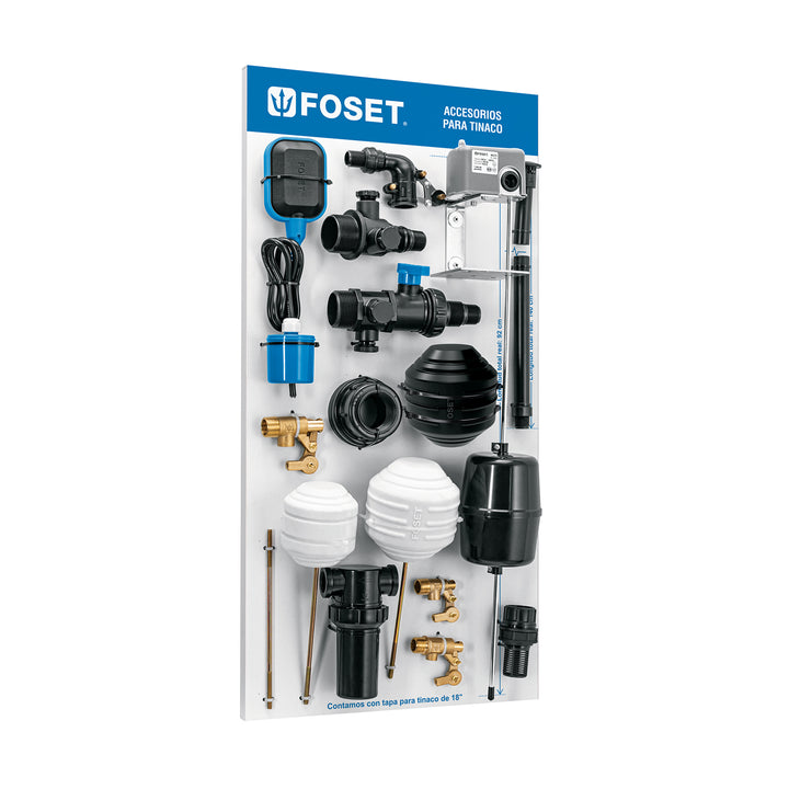Exhibidor de accesorios para tinaco, Foset - Mundo Tool 