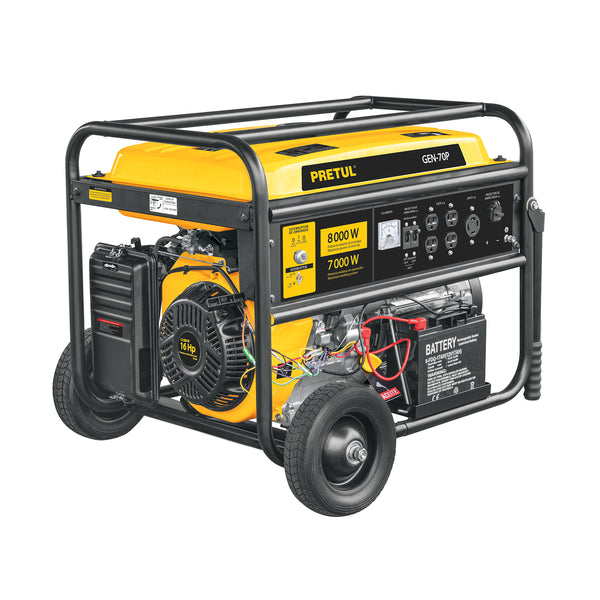 Generador portátil 7 kW motor a gasolina, PRETUL - Mundo Tool 