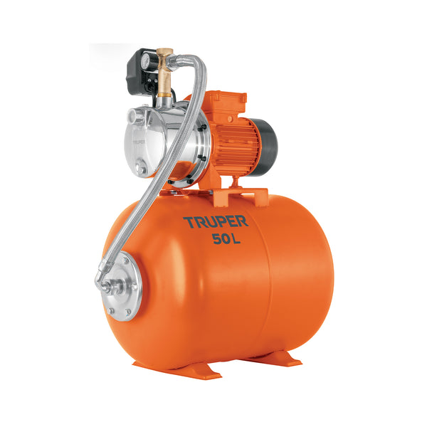 Equipo hidroneumático 50L, bomba jet inox. 3/4 HP, TRUPER - Mundo Tool 