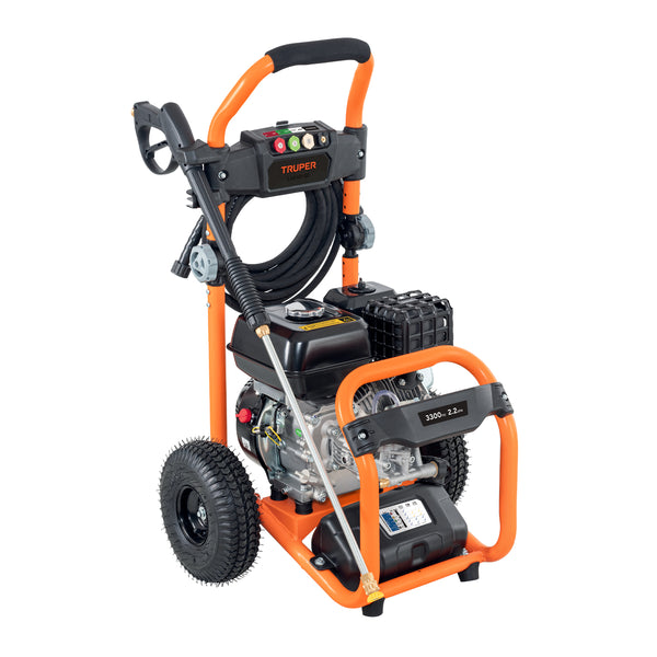 Hidrolavadora con motor a gasolina, 3,300 PSI, TRUPER - Mundo Tool 
