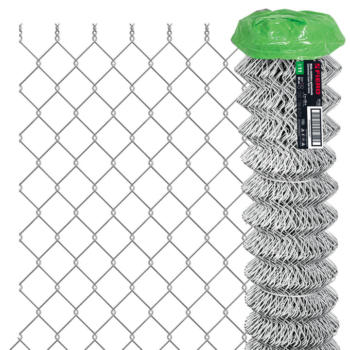 Rollo malla ciclónica cal.11, 2x20m, abertura 69mm, 61kg - Mundo Tool 