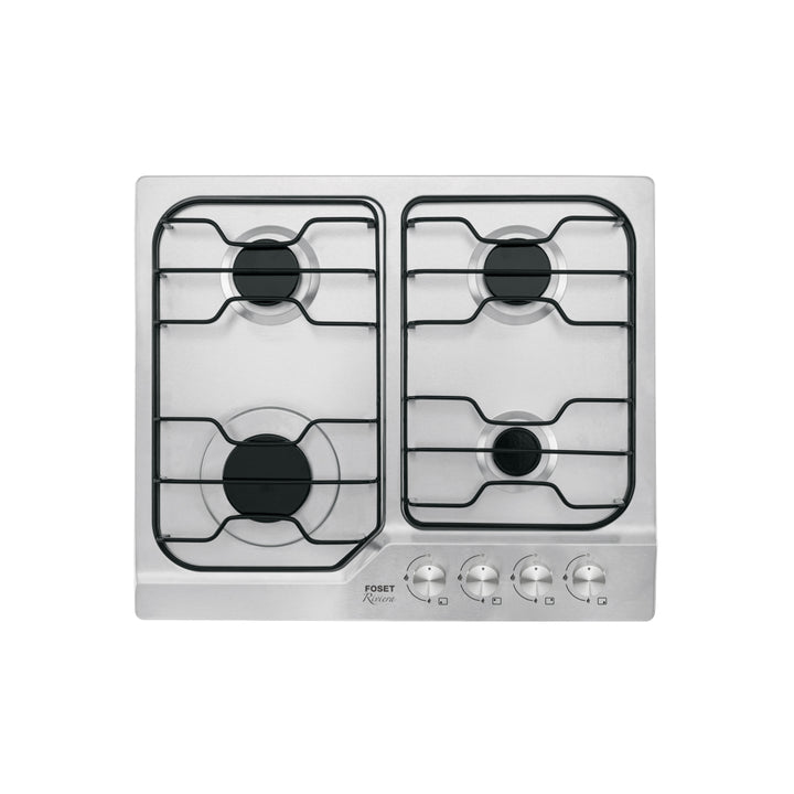 Parrilla gas empotrable 60cm, 4 quem, inox, esmalte, Foset - Mundo Tool 