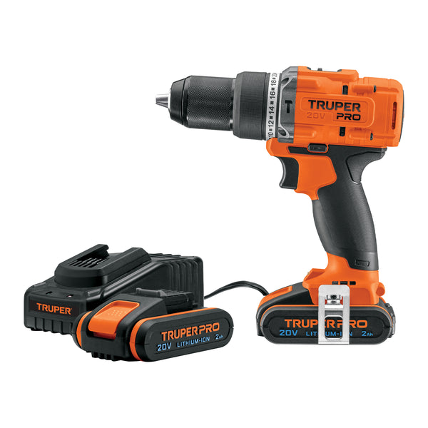 Rotomartillo 1/2', 20V, 2 baterías 2Ah, TRUPER PRO - Mundo Tool 