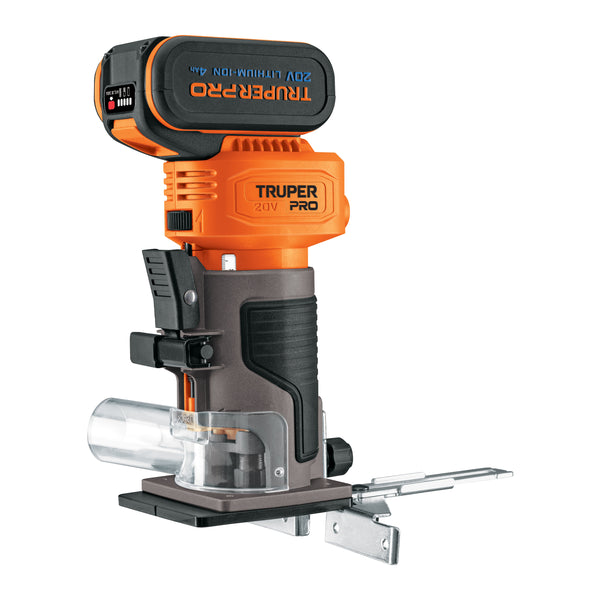 Router (Rebajadora) 1/4', 1 batería 4 Ah, TRUPER PRO - Mundo Tool 