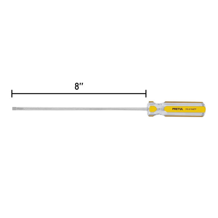 Desarmador cabinet 3/16 x 8" mango PVC Pretul - Mundo Tool 