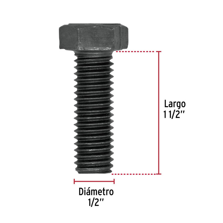 Tornillo Grado 5, 1/2 x 1-1/2', bolsa con 30 piezas Fiero - Mundo Tool 