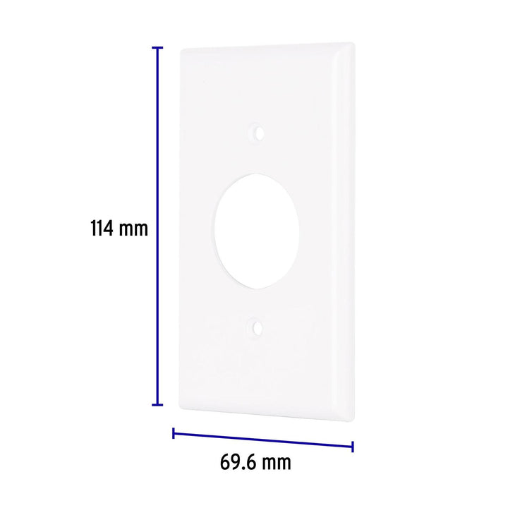 Placa de ABS para contacto redondo, Standard, blanco - Mundo Tool 